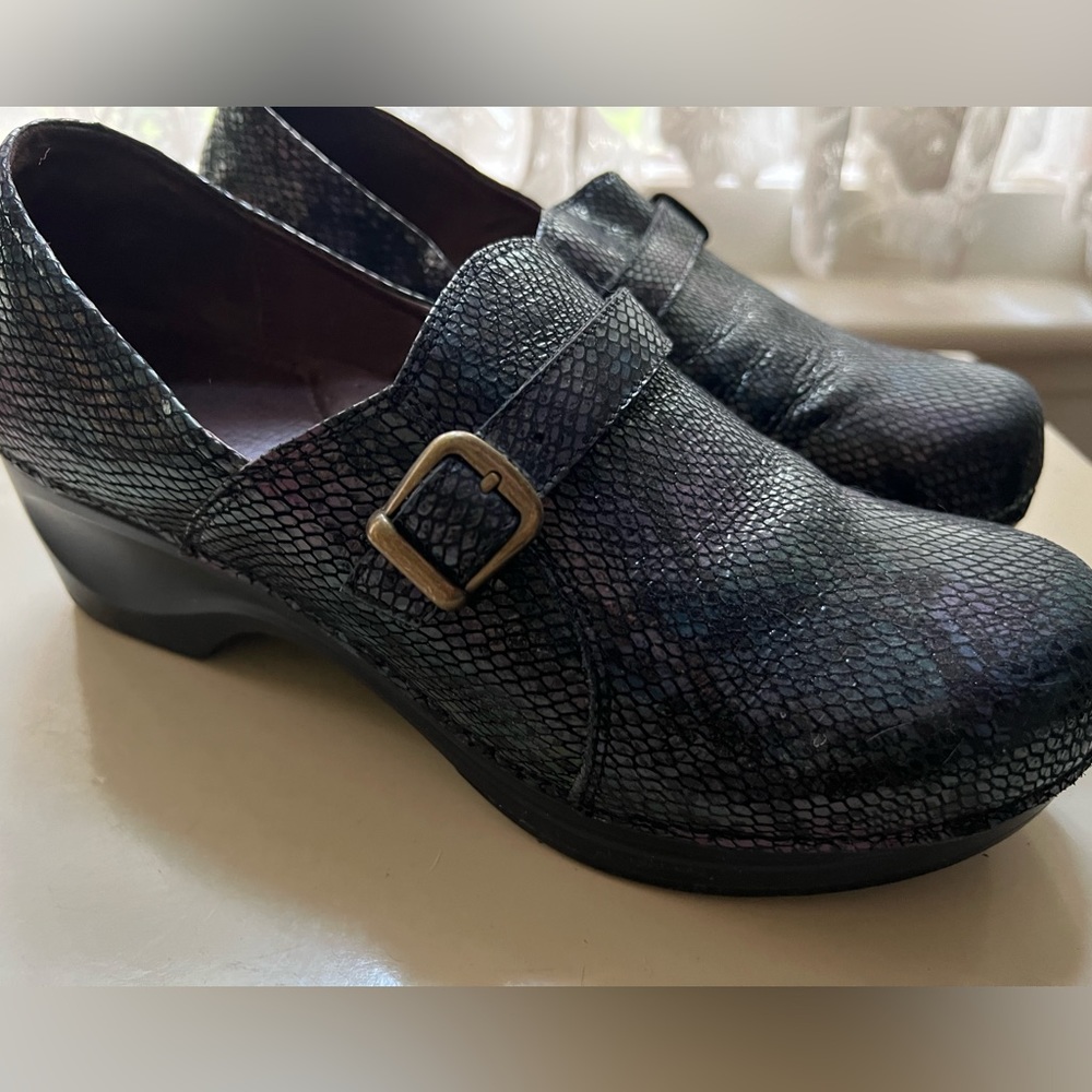 Sanita purple embossed croc Danielle clogs, 41